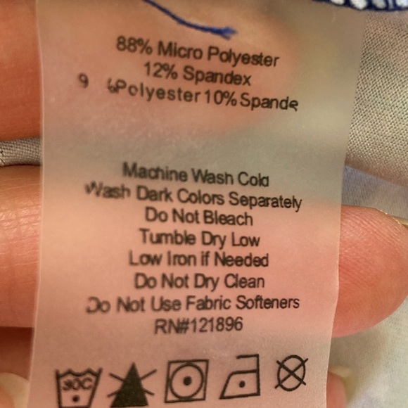 Title Nine Splatter Floral Print Cut Out Back Athletic Dress Shelf Bra (Size M) - Picture 9 of 10